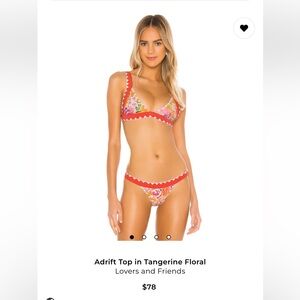 Adrift swim Top & bottom in Tangerine Floral NWT